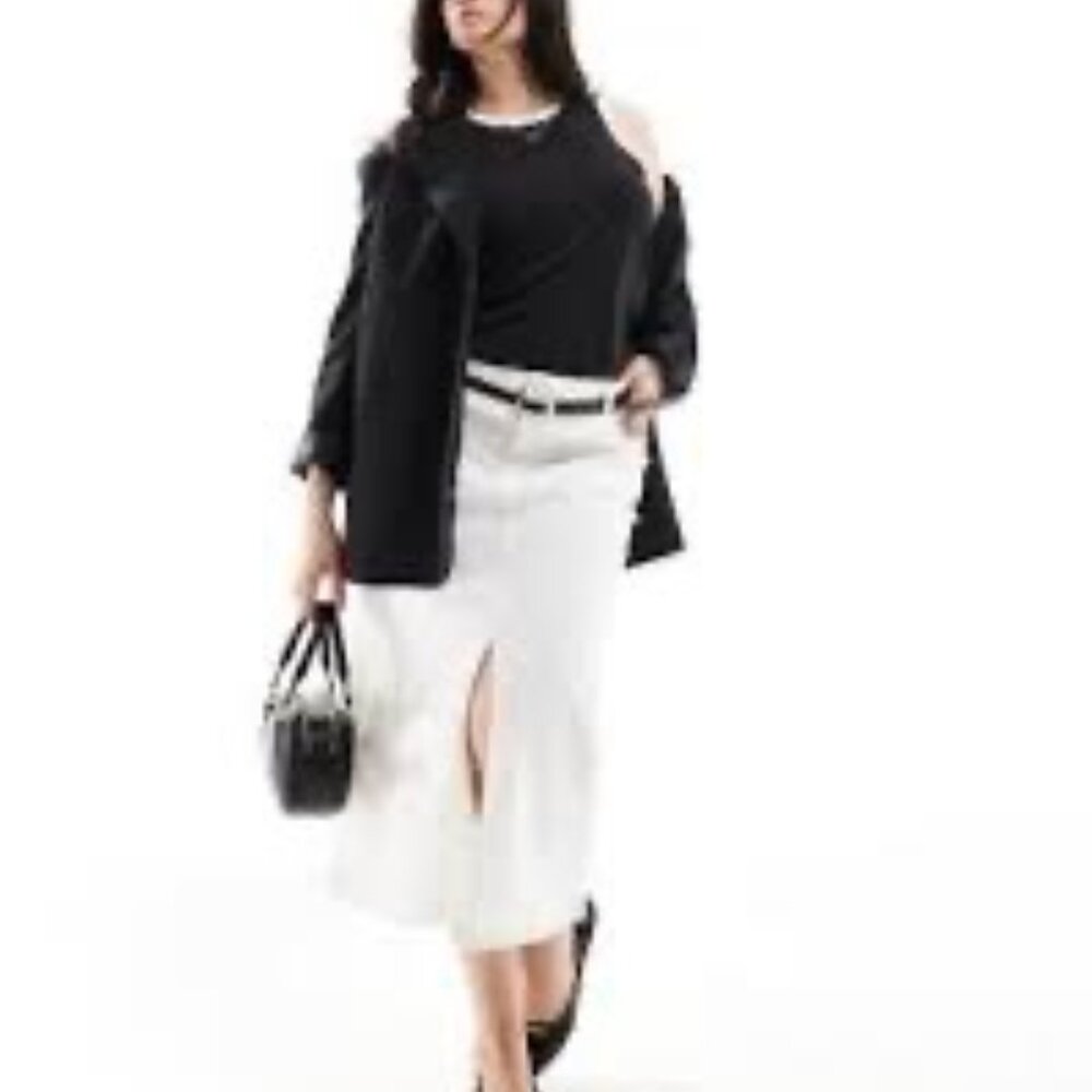 Lucky Denim Midi Skirt